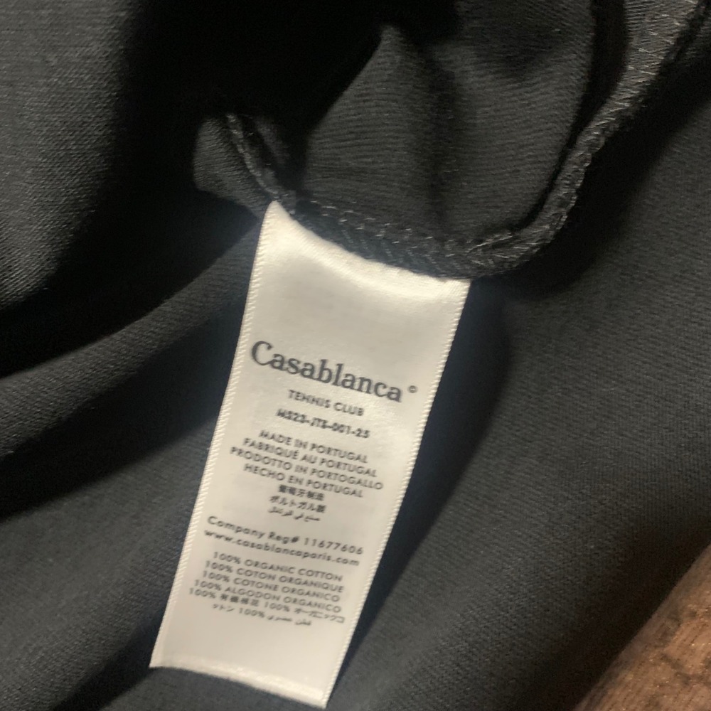 Casablanca Casa Way T-Shirt Mens Medium Black Excellent Tennis Club Graphic Tee - Picture 5 of 6